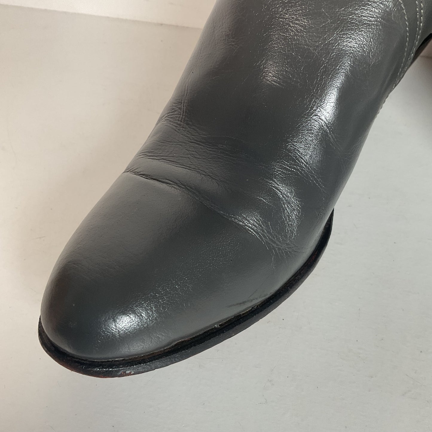 Vintage Justin Tall Grey Cowgirl Boots 7 B USA Made