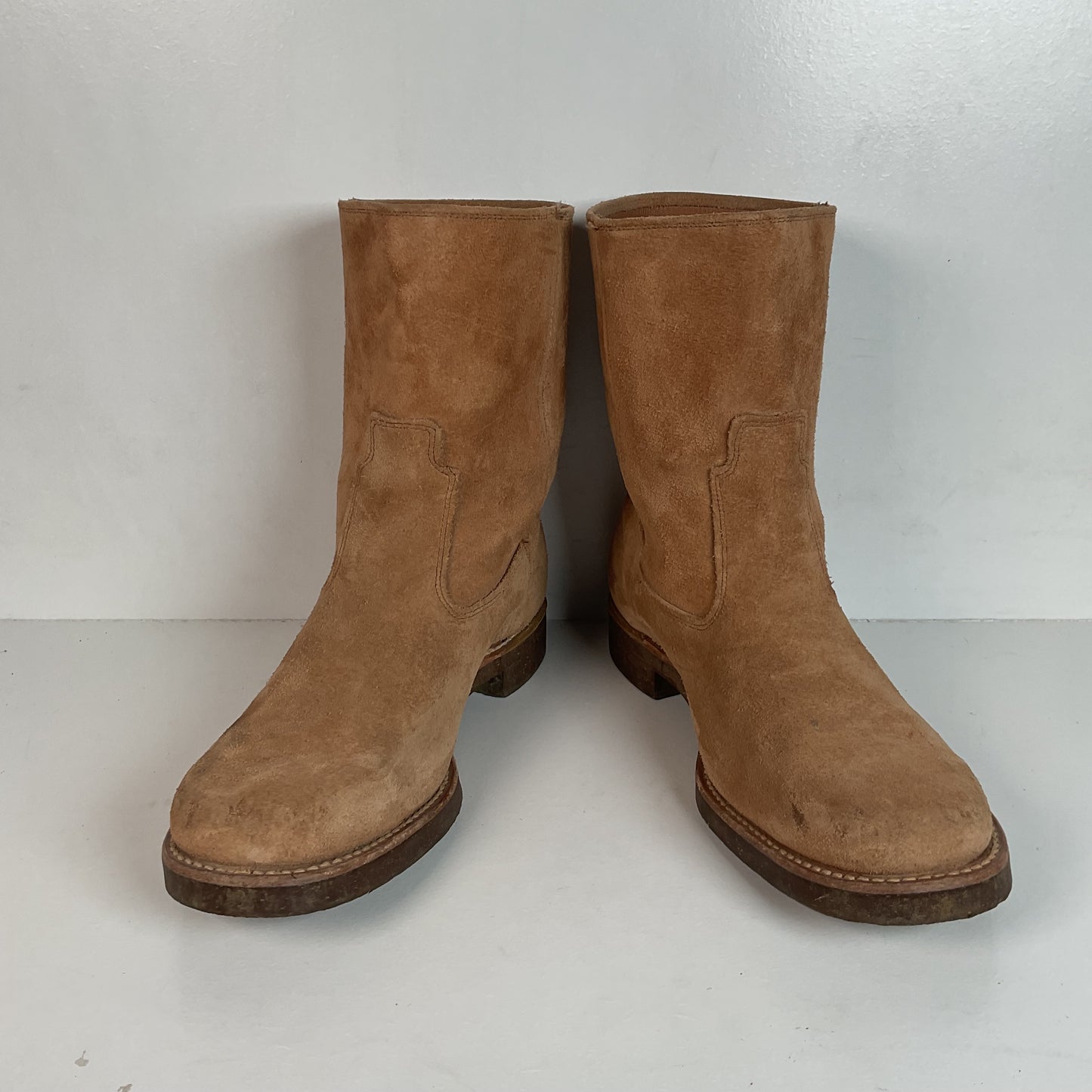 Vintage Sears Roebuck Suede Wellington Boots 8 D Wearmaster Motorcycle