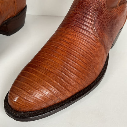 Vintage Tony Lama Teju Lizard Cowboy Boots | Gold Label | Men’s 10 D