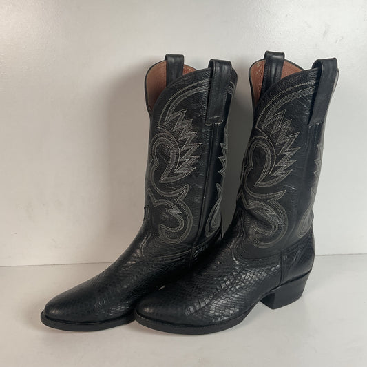 Exotic Black Cobra Snakeskin Cowboy Boots Mexico 28.5 E | US Men’s 10.5