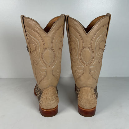 Los Altos Caiman Crocodile Boots | Exotic | Pointy Toe | Cream | Men’s 9 EE