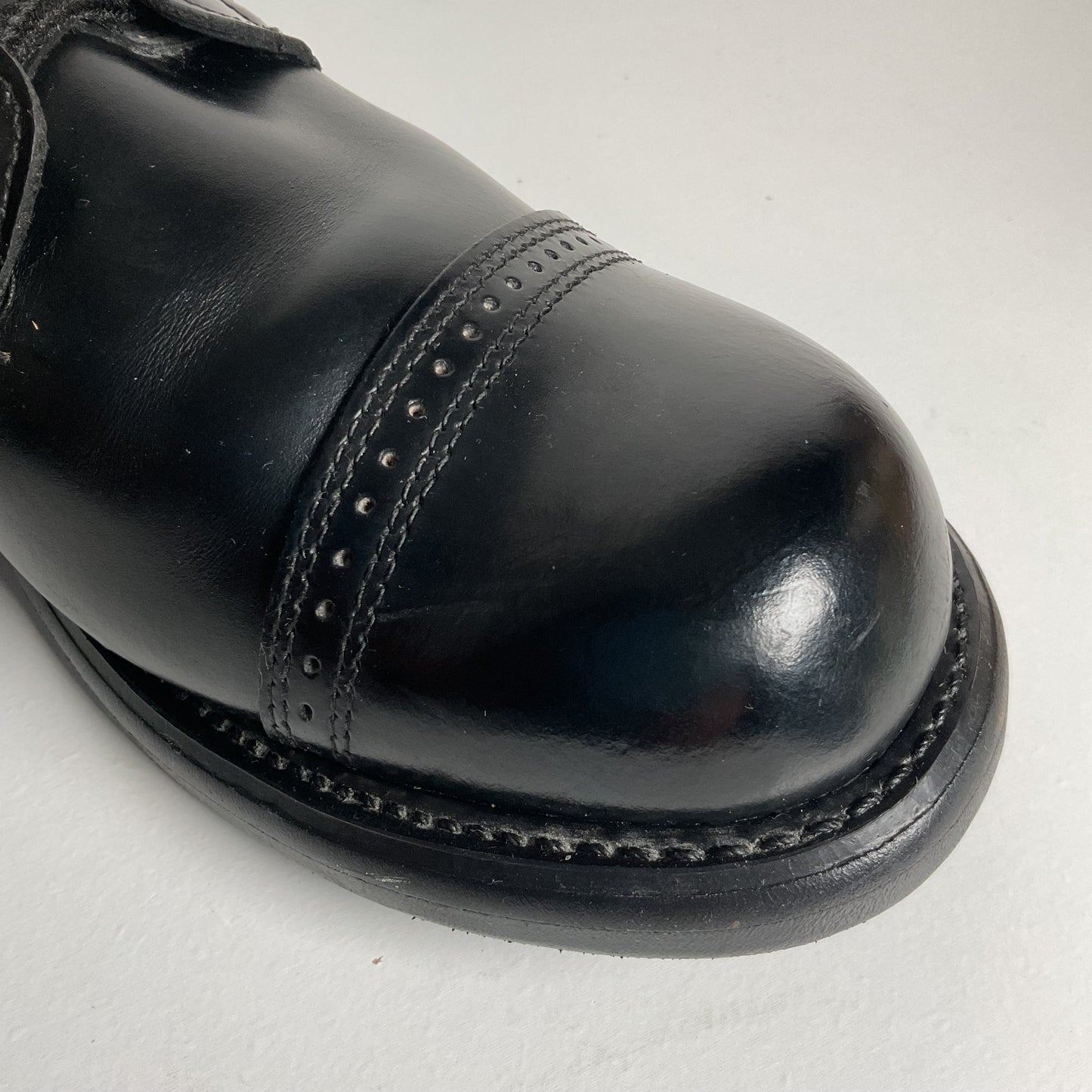 Vintage Double H Cap Toe Jump Boots 10.5 D USA Made Old School Panco Soles