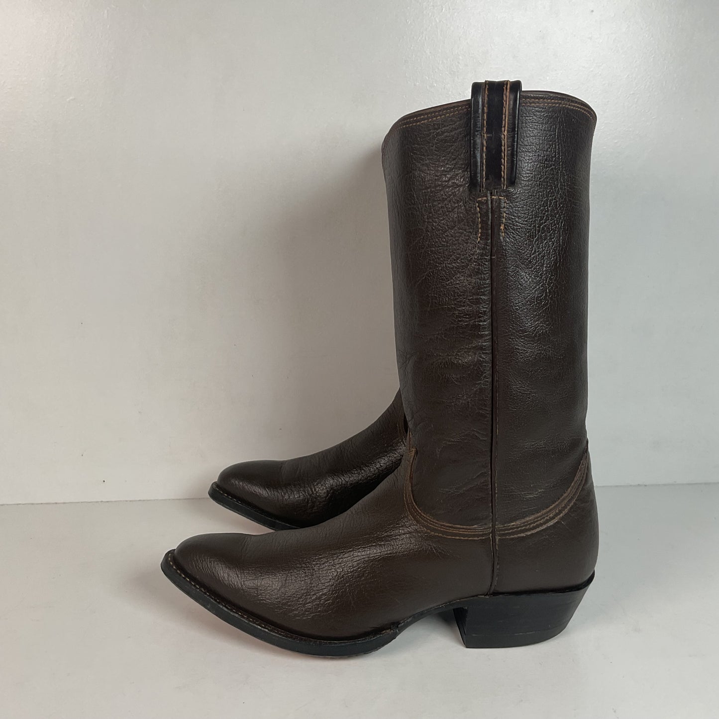 1960s Tony Lama Water Buffalo Cowboy Boots 8.5 D Gold Label Exotic