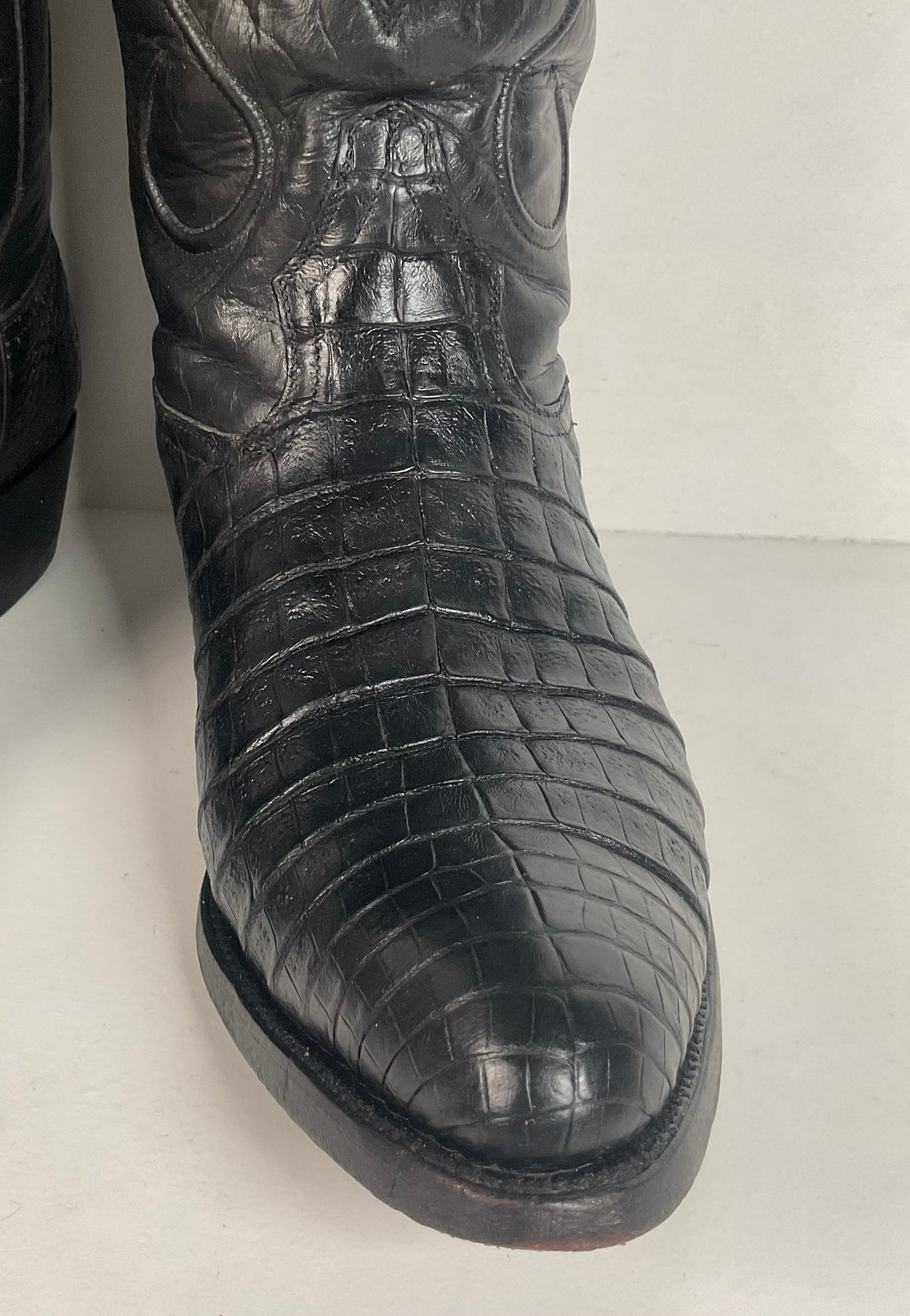 Rivers’ Royal Caiman Belly Cowboy Boots | Exotic | Tooled Inlays | Men’s 9.5