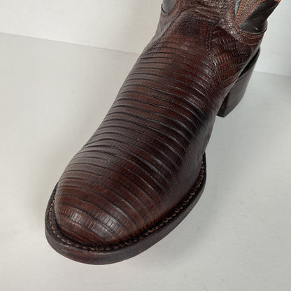 Vintage Tony Lama Teju Lizard Cowboy Boots | Gold Label | 7.5 B | Women’s 8.5