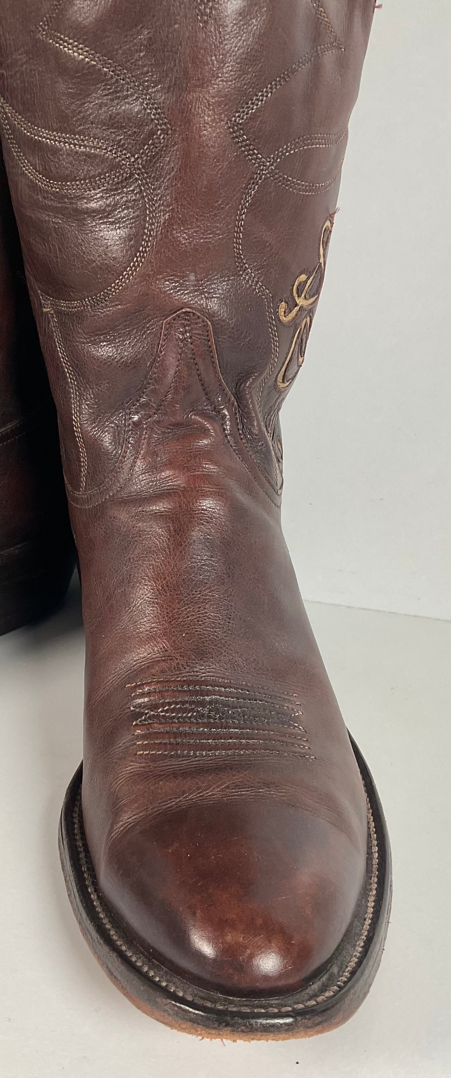 Vintage Rocky Carroll Custom Cowgirl Boots 8-8.5 Texas Americana