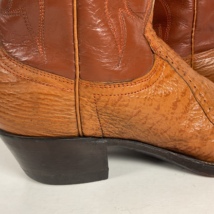 Vintage Shark Skin Cowboy Boots | Exotic | Men’s 9 D