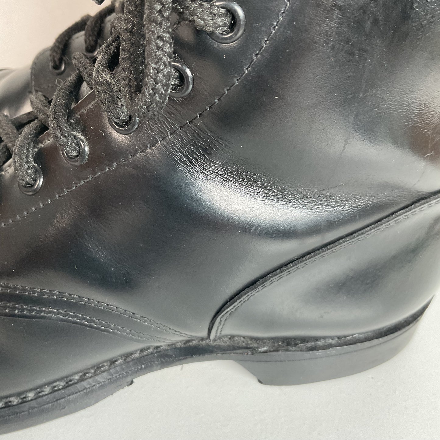 Vintage Double H Cap Toe Jump Boots 10.5 D USA Made Old School Panco Soles