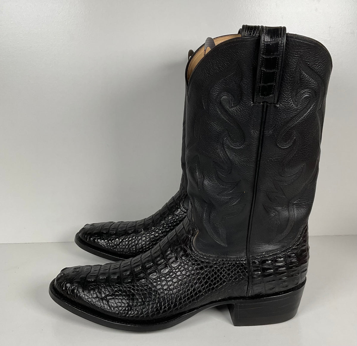 L.M. Easterling American Alligator Cowboy Boots | Hornback | Custom | Men’s 11