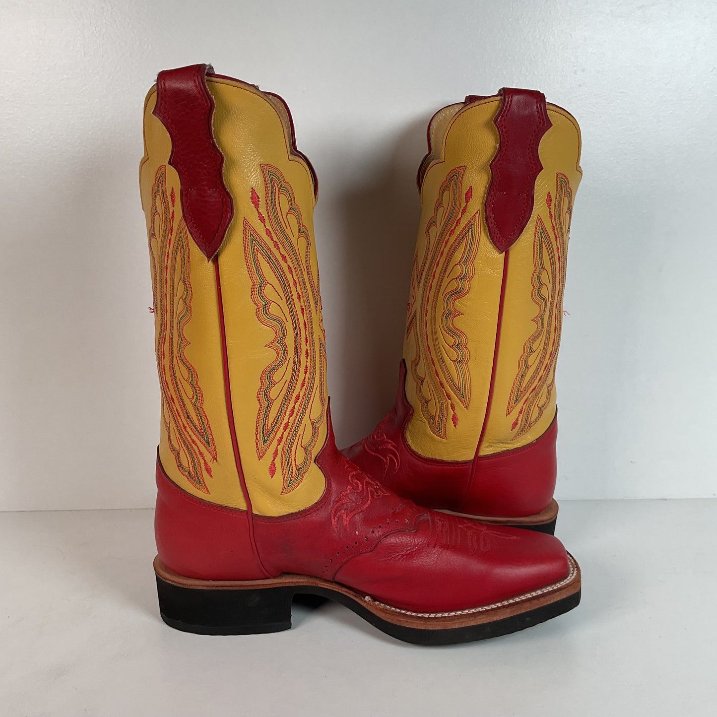 Justin Tekno Crepe Cowgirl Boots | Kansas City Chiefs | USA Made | 8.5 C