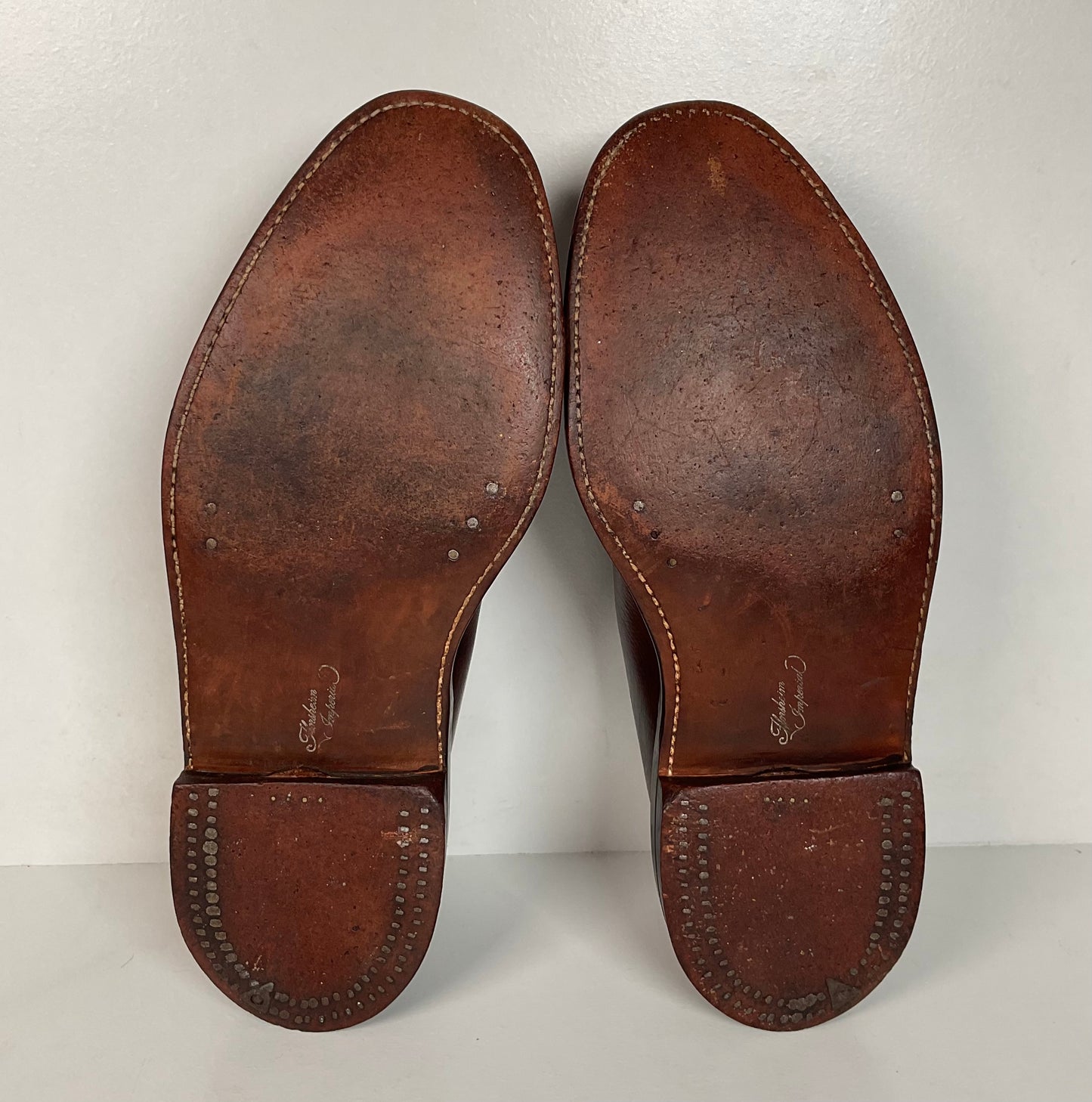 Vintage Florsheim Imperial Kenmoor Derby Shoes | Plain Toe | Men’s 9 D