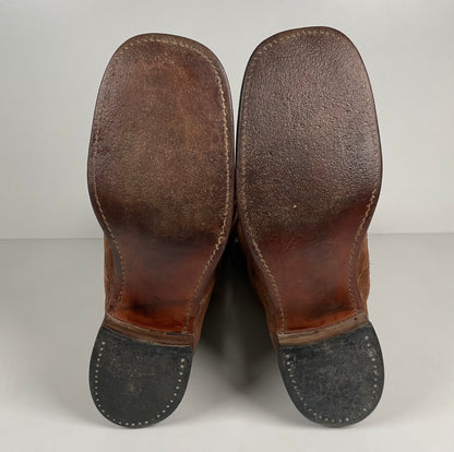 Vintage Tall Suede Lace Up Boots | USA Made | 1960s | Men’s 12 D