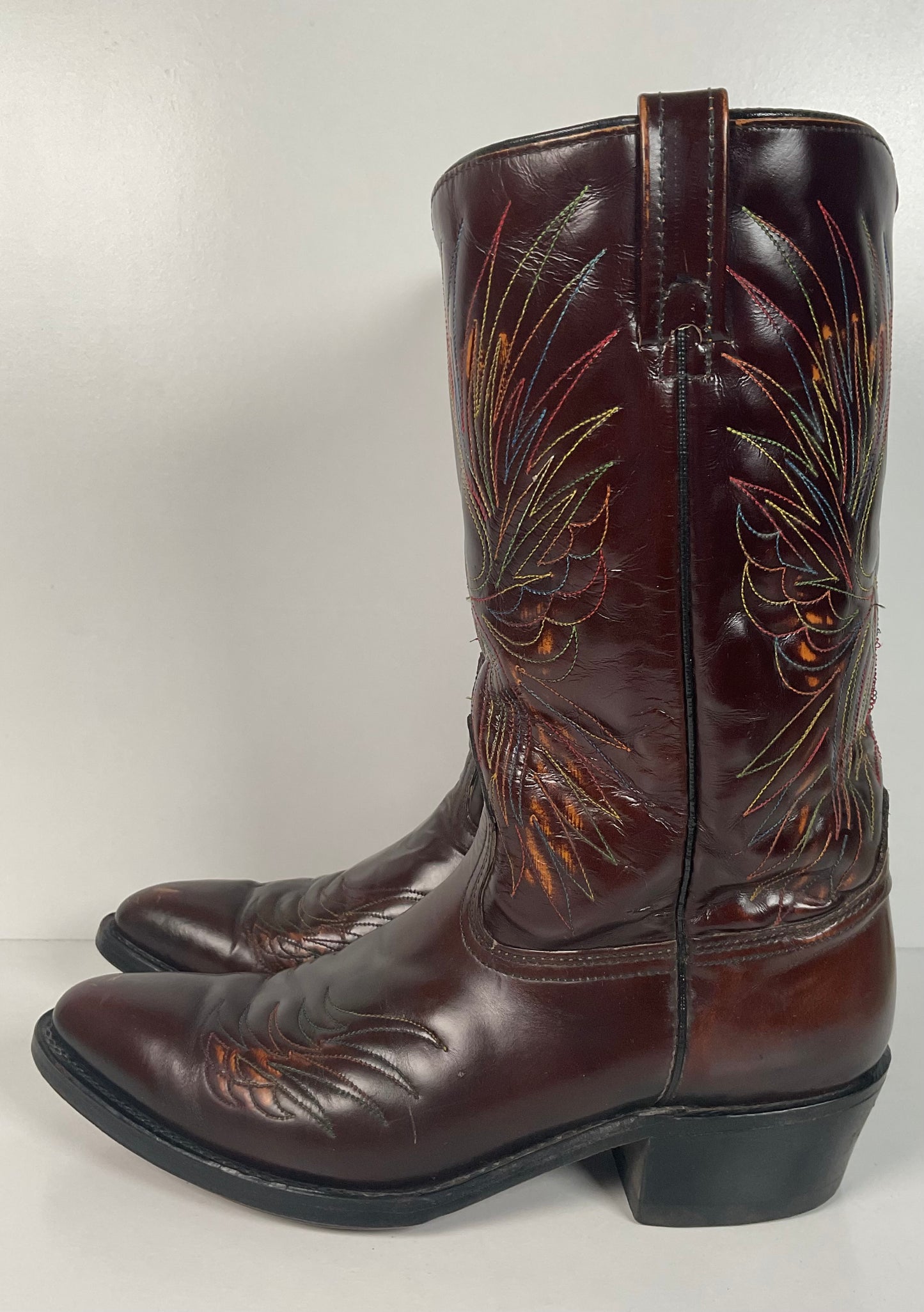 Vintage 1970s Acme Rising Phoenix Cowboy Boots 11 D USA Made Thundbird