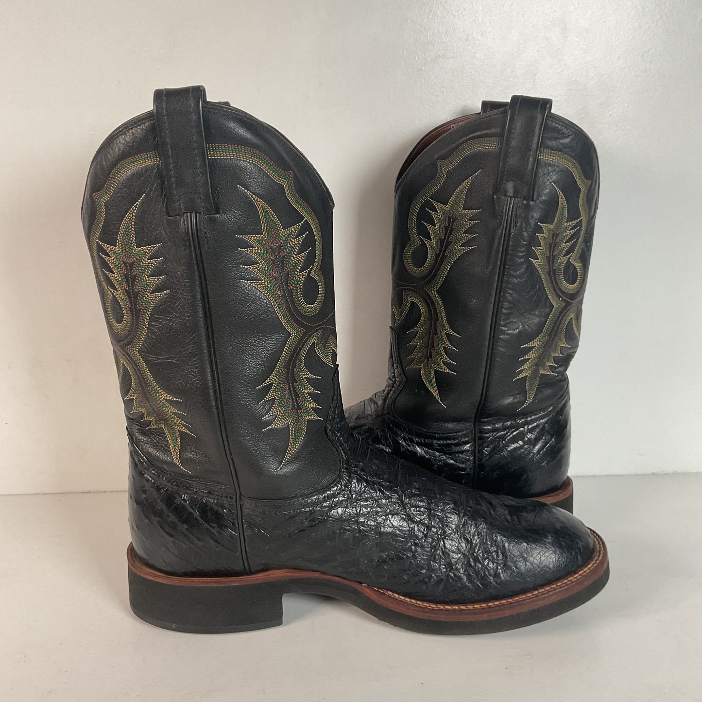 Tony Lama Ostrich Roper Boots | Crepe Sole | USA Made | Men’s 10 D