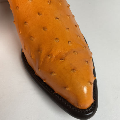 Los Altos Full Quill Ostrich Cowboy Boots | Buttercup | Exotic | Men’s 9.5 EE