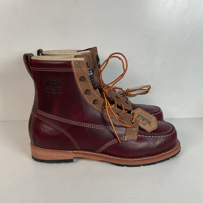 Woolrich Woodsman Moc Toe Boots 10 D USA Made Tobacco