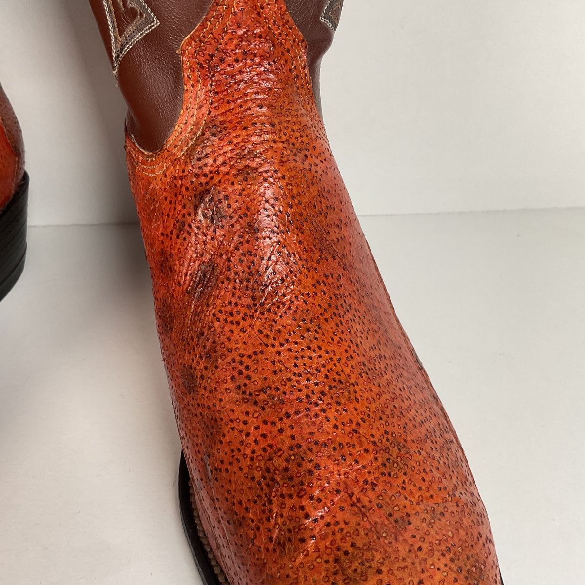 Vintage Longhorn Cowboy Boots | Exotic Wolf Fish | Men’s 9.5 D