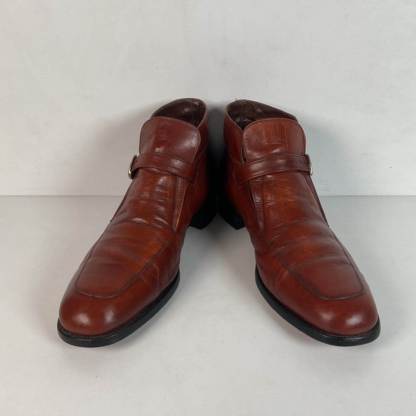 Vintage Florsheim Imperial Guardsman Chukka Boots 9.5 C 70s Monk Strap