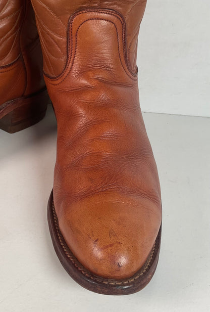 Vintage Tony Lama Tall Top Cowboy Boots | Gold Label | Tall Top | Men’s 9 D