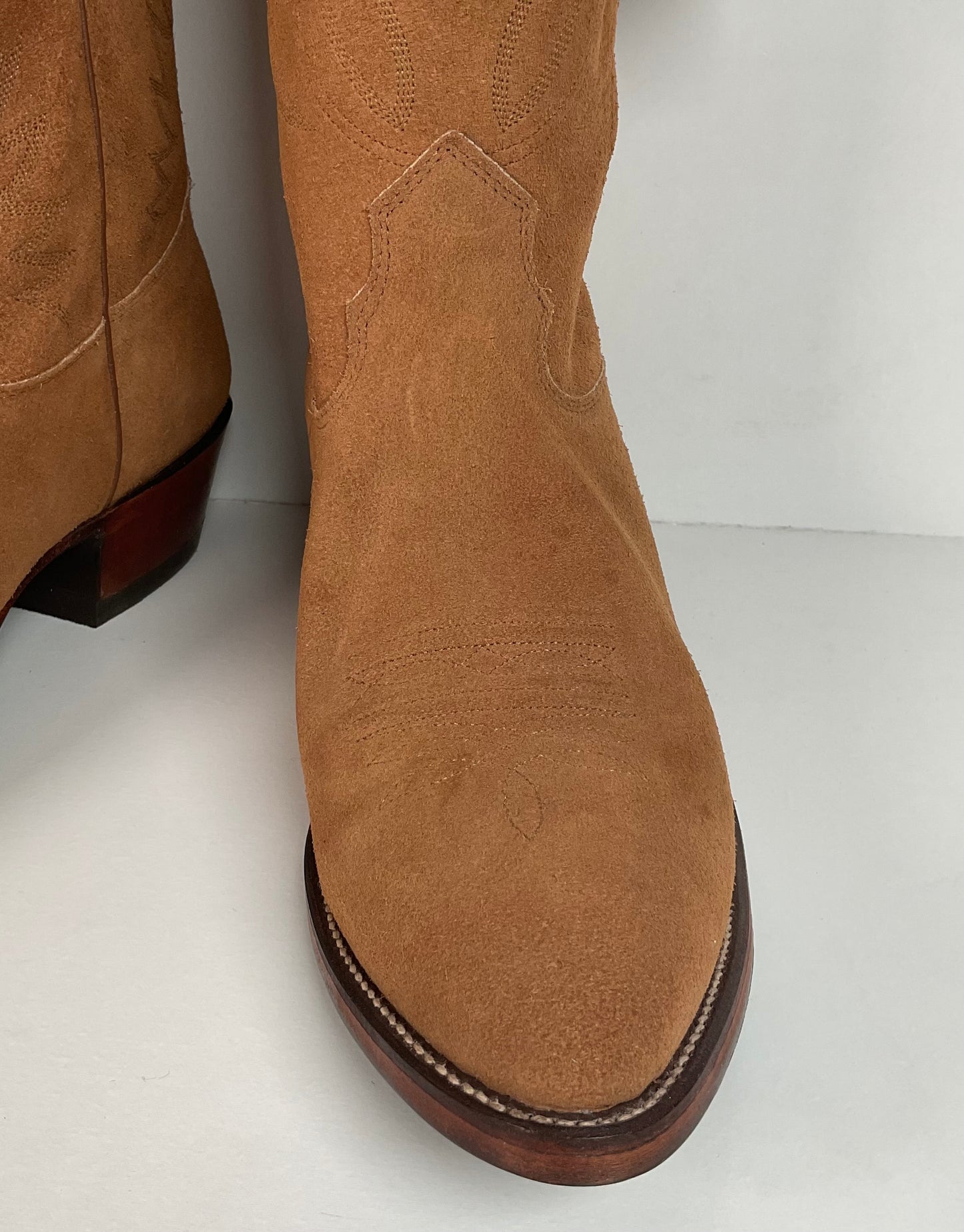 Vintage Nocona Suede Rough Out Cowboy Boots | Extra Narrow | Men’s 11.5 A