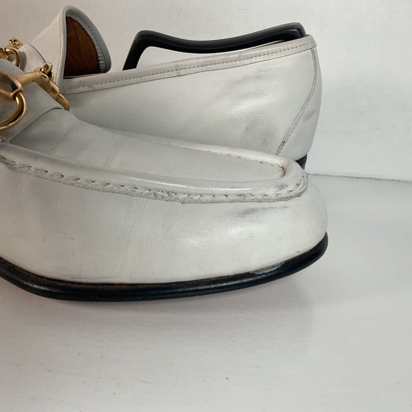 Vintage Johnston Murphy Aristocraft White Moccasin Loafers 10.5 Narrow USA Made