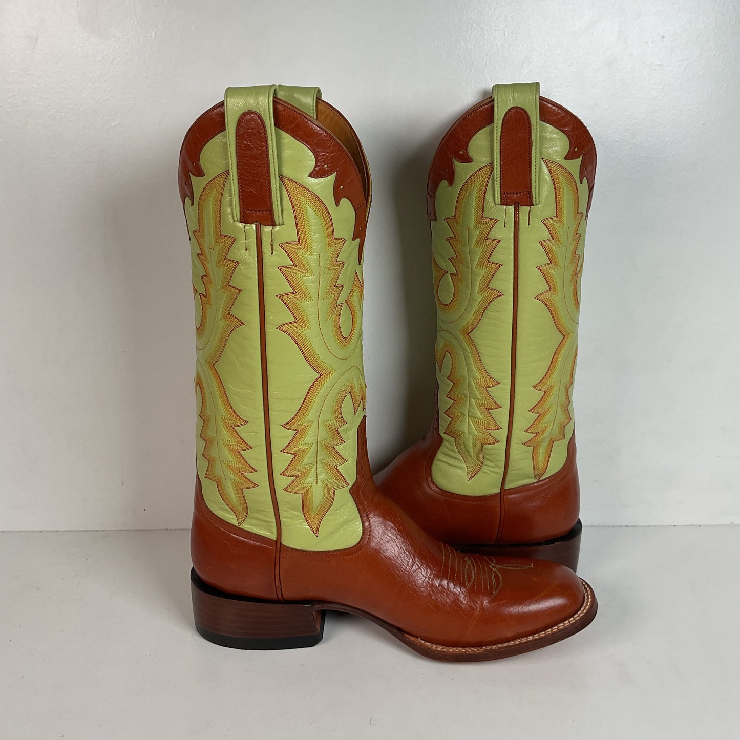 Rod Patrick Goat Skin Cowgirl Boots Men’s 8.5 B | Women’s 10 Collar Overlay