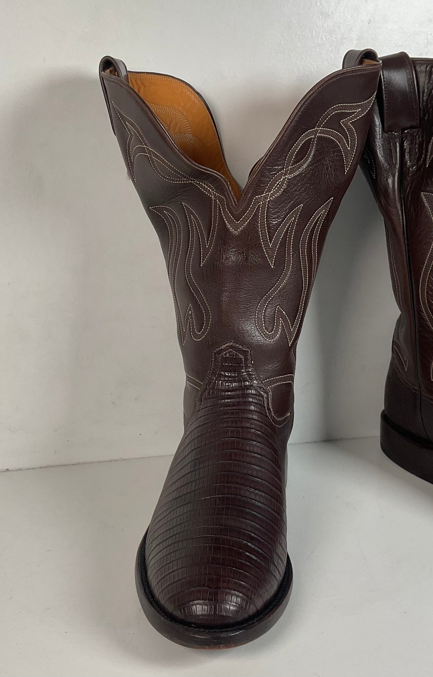 Caboots Lizard Roper Boots 9 E Champion Attitude Custom