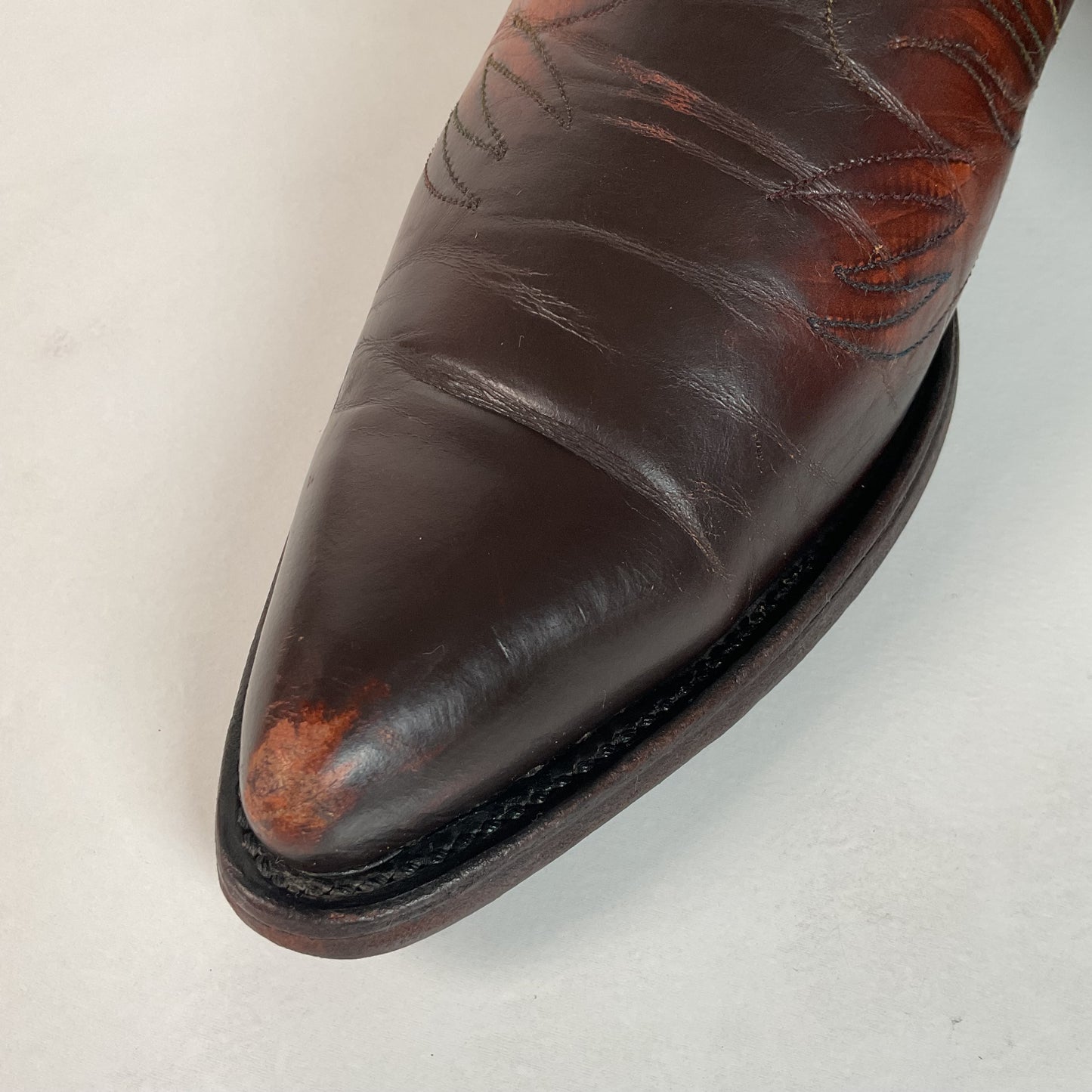 Vintage Texas Thunderbird Cowboy Boots | Rainbow Peacock | USA Made | 70s | 10 D