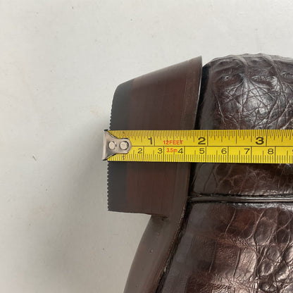 Custom Caiman Crocodile Cowboy Boots Men’s 8.5 Exotic Head Cut