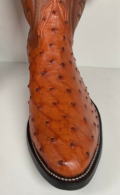 Vintage Nocona Full Quill Ostrich Cowboy Boots | USA Made | Men’s 9 E