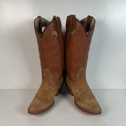 Vintage Dingo Acme Men’s Suede Rough Out Buckaroo Cowboy Boots 8 B USA Made