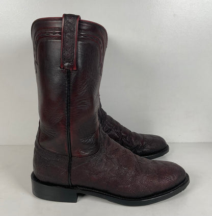 Lucchese 2000 Elephant Roper Boots | USA Made | Black Cherry | Men’s 8.5 D