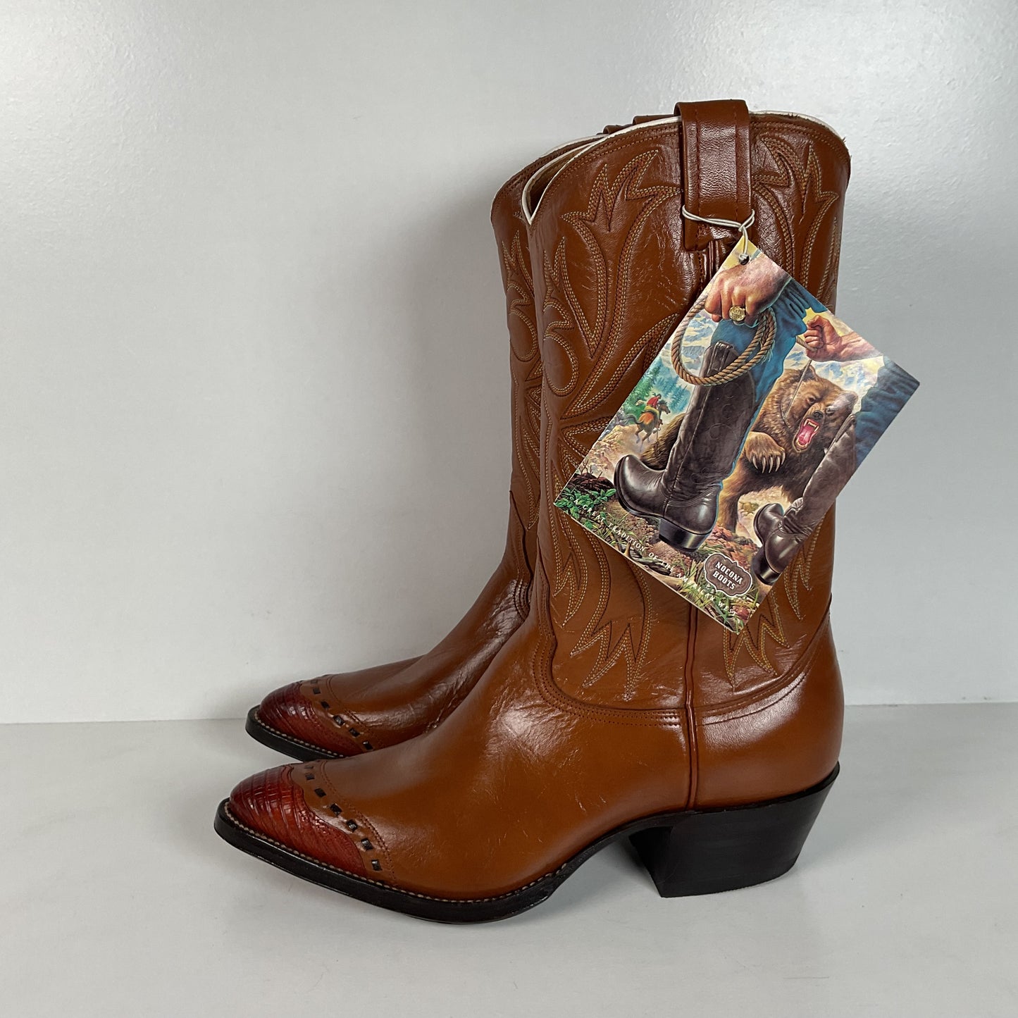 Vintage Nocona Lizard Wingtip Cowboy Boots | 1970s | Teju | Men’s 9 D