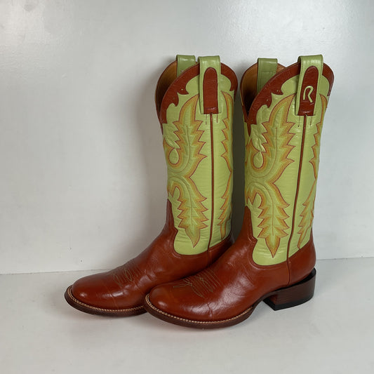 Rod Patrick Goat Skin Cowgirl Boots Men’s 8.5 B | Women’s 10 Collar Overlay