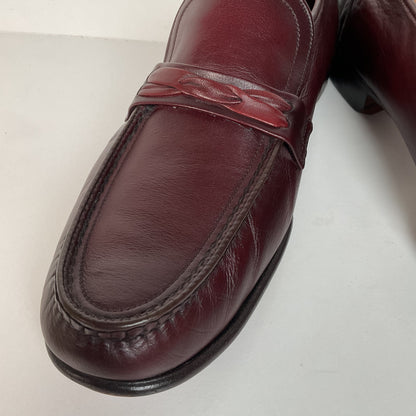 Vintage Wright Loafers | Hand Sewn Moccasins | Burgundy | Men’s 12 C