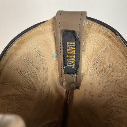 Dan Post Front Cut Python Cowboy Boots 9 D Snakeskin USA Made Recrafted