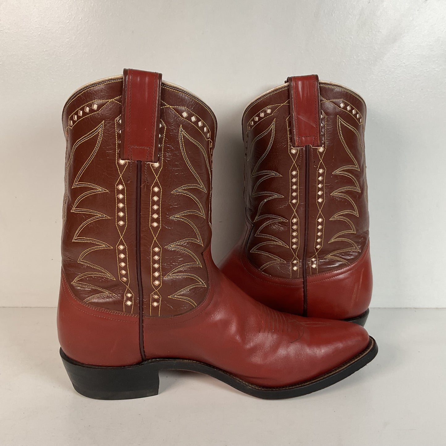 1960s Justin Pee Wee Cowboy Boots 10 D Shorty