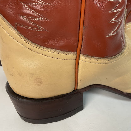 Vintage Tony Lama Urban Cowboy Boots | Teju Lizard Wingtip | Gold Label | 10 D