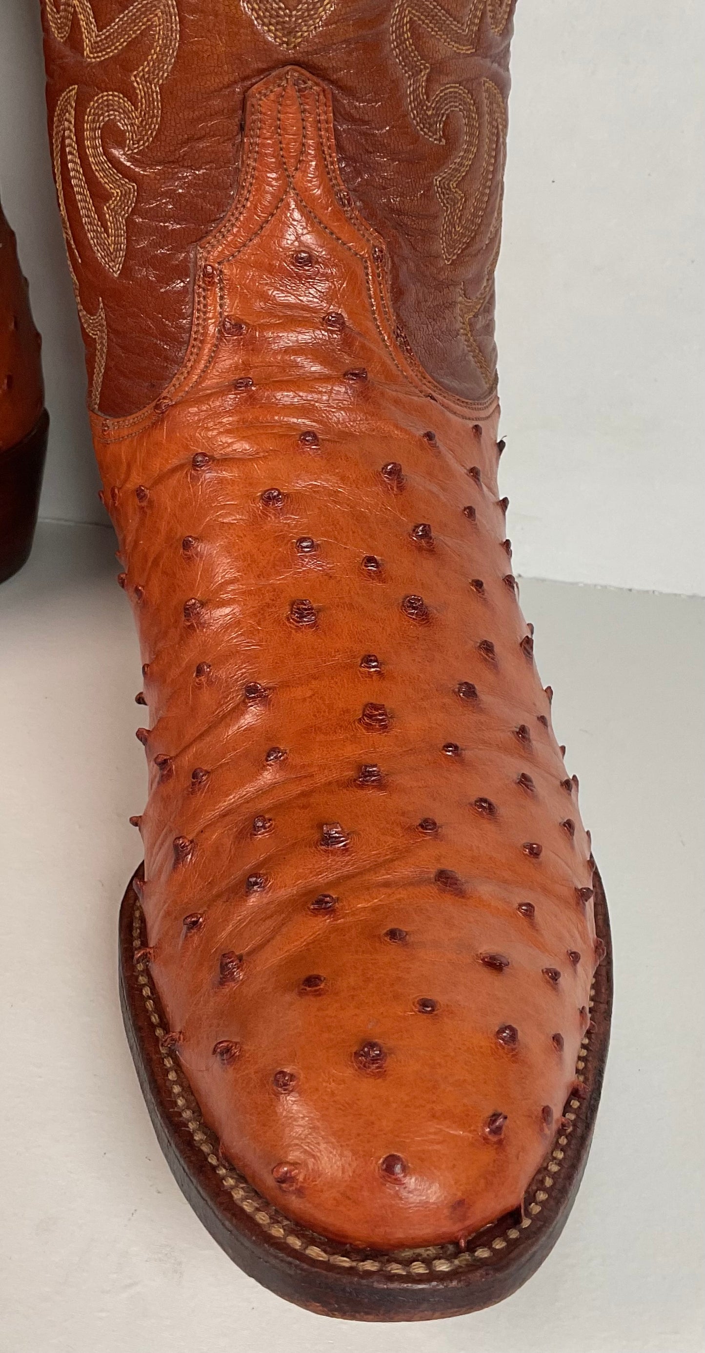 Lucchese San Antonio Ostrich Quill Cowboy Boots Men’s 9.5 B | Women’s 10.5
