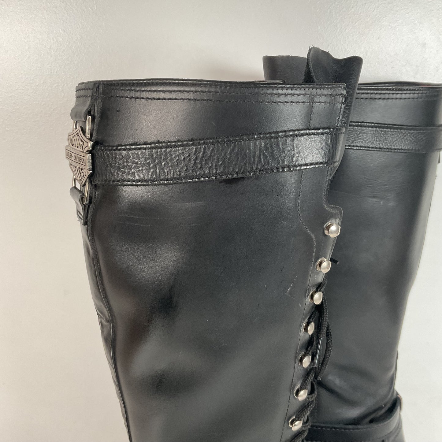 Vintage Harley Davidson Lace Up Tall Boots | Motorcycle | USA Made | Men’s 11.5