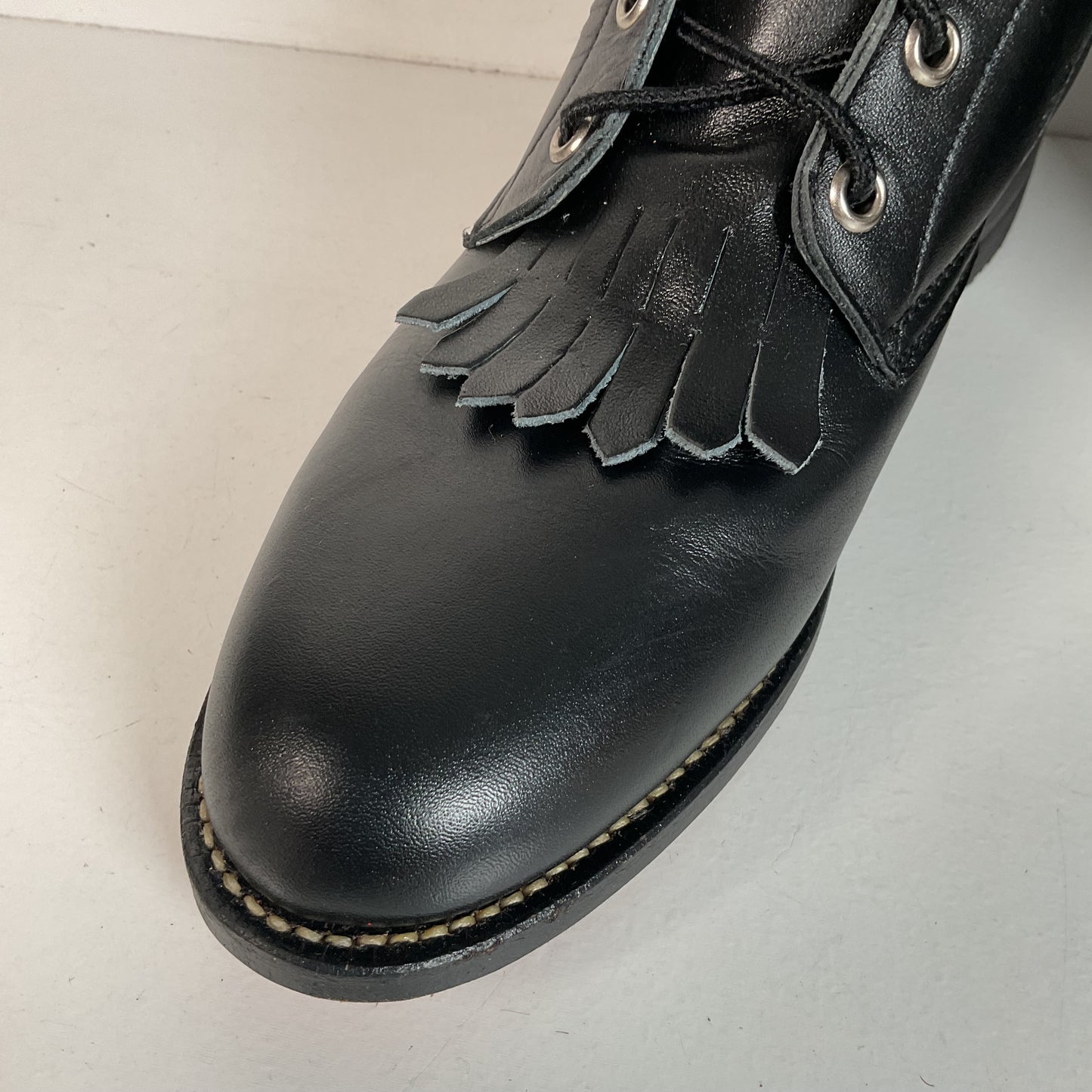 Justin Women’s Kiltie Packer Boots 8 B USA Made Lace Up