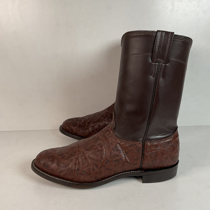 Vintage Larry Mahan Elephant Roper Cowboy Boots 10.5 E Exotic