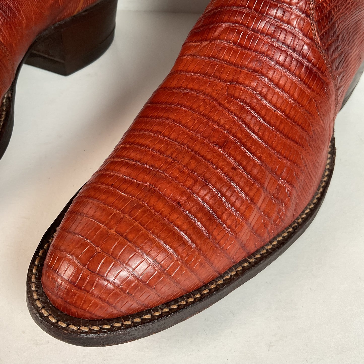 Vintage Tony Lama Teju Lizard Cowboy Boots | Gold Label | Men’s 11 D