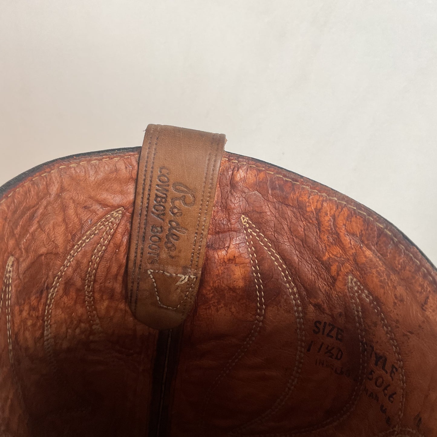 1960s Rodeo Suede Cowboy Boots 11.5 D Rough Out USA Made