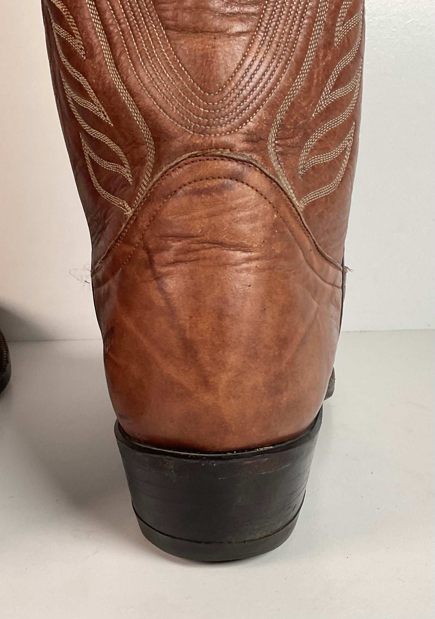 Vintage Tony Lama Buckaroo Boots | Chocolate Cow | Gold Label | 1970s | 11 D