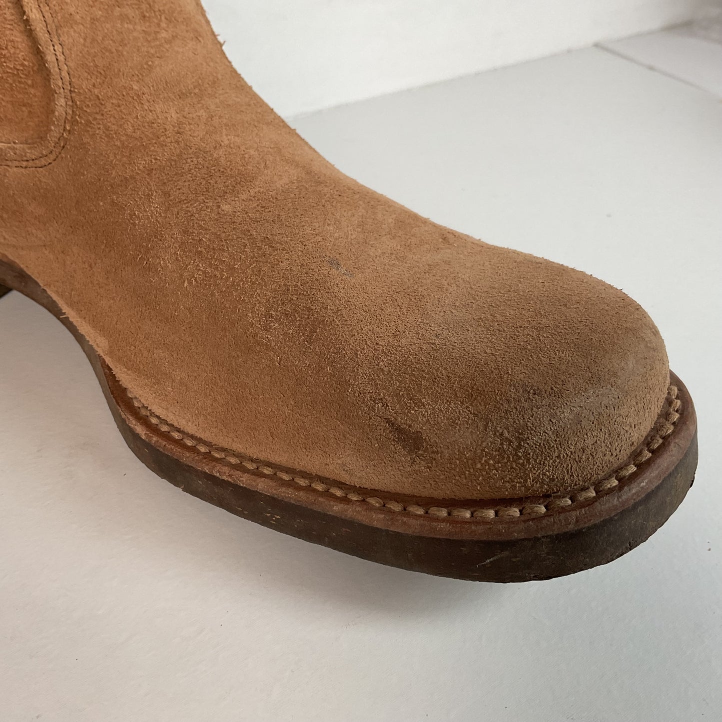 Vintage Sears Roebuck Suede Wellington Boots 8 D Wearmaster Motorcycle