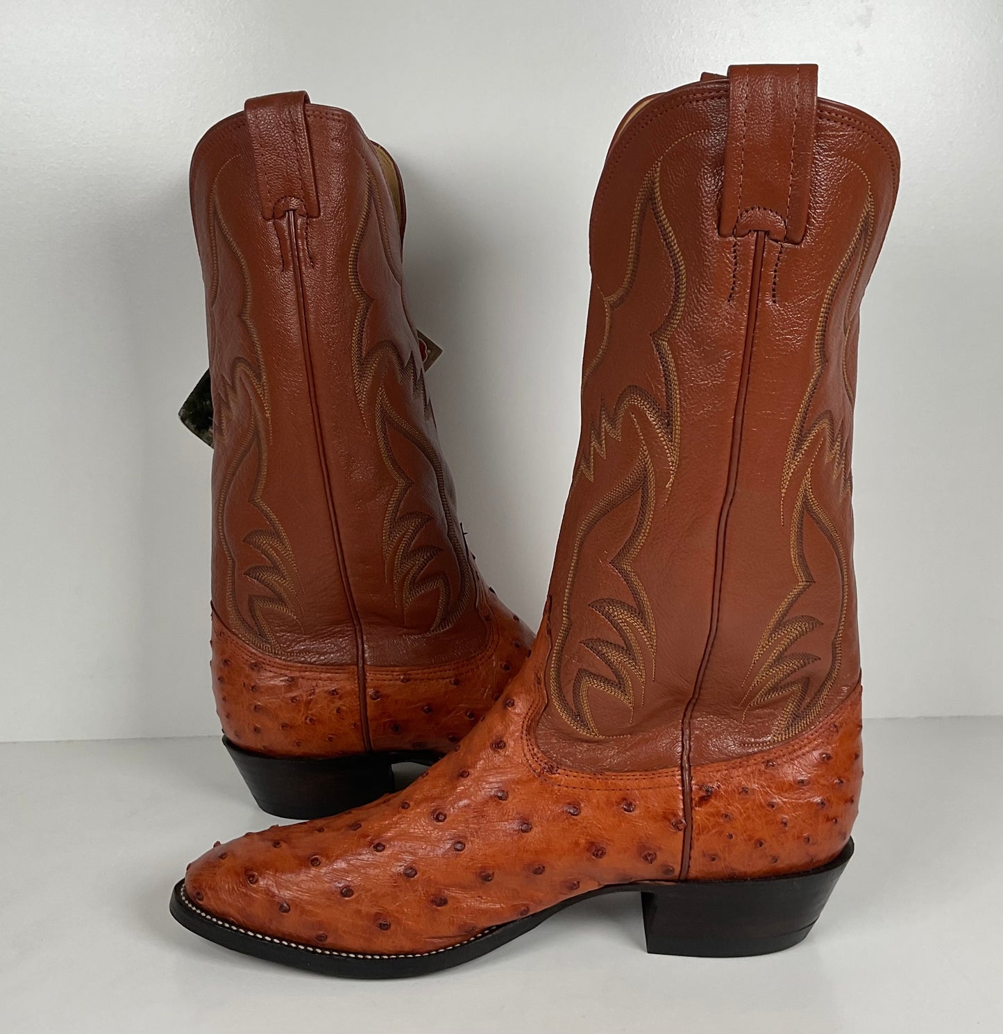 Vintage Nocona Full Quill Ostrich Cowboy Boots | USA Made | Men’s 9 E