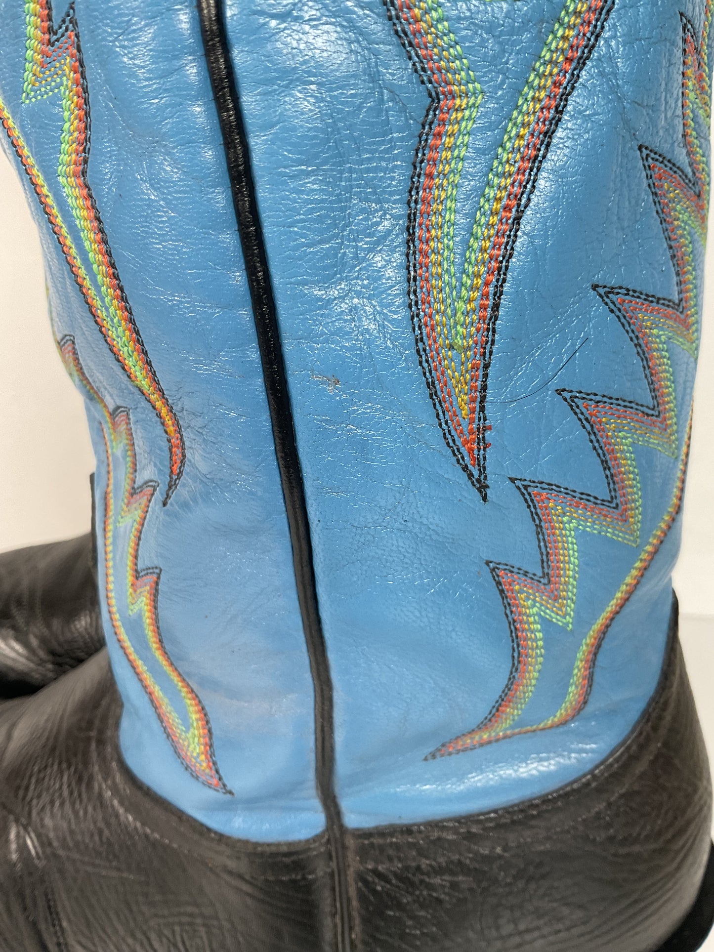 Vintage Nocona Buckaroo Cowboy Boots 11 EE Baby Blue USA Made