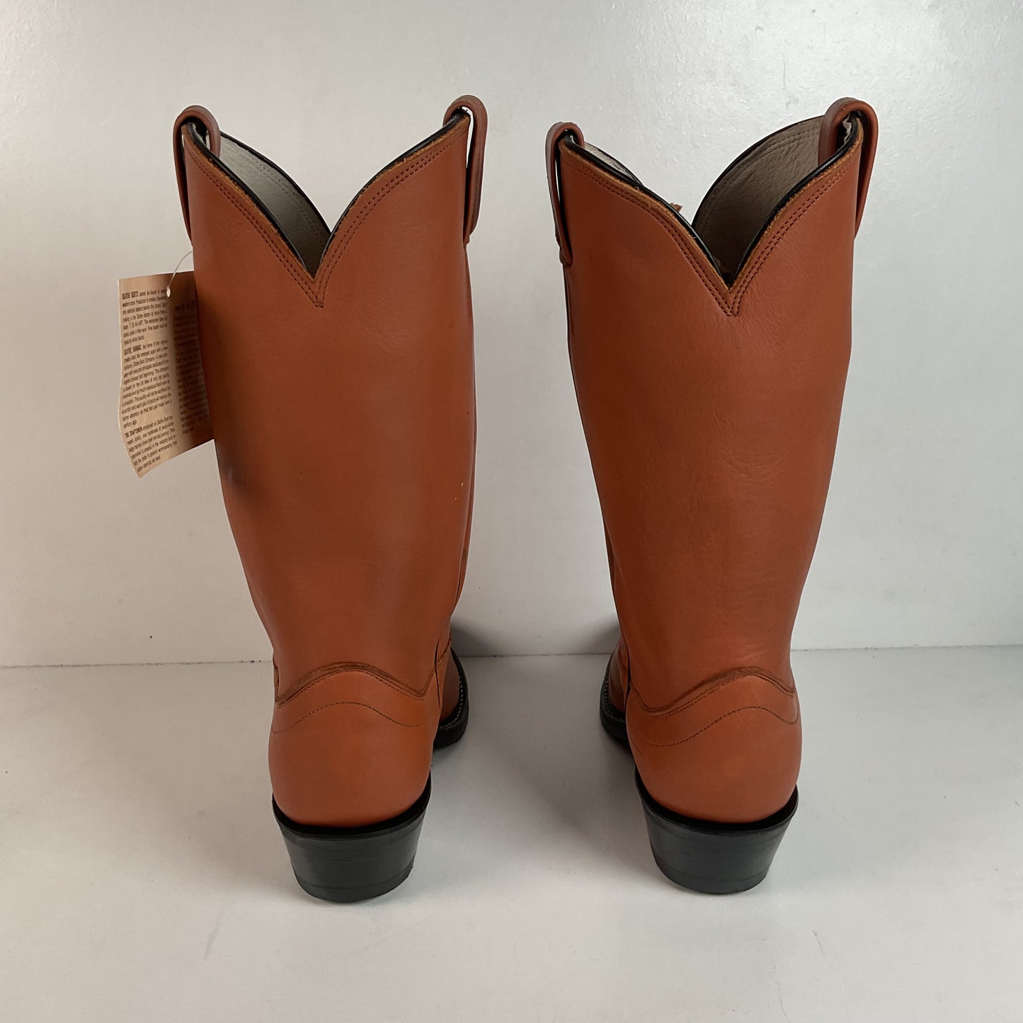 Olathe Brown Mule Cowboy Boots 9.5 D USA Made