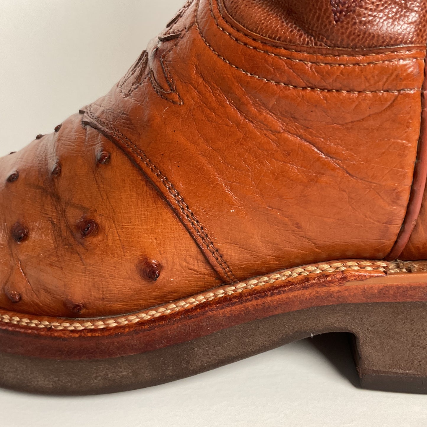 Lucchese 2000 Ostrich Quill Roper Boots | Crepe Sole | Exotic | Women’s 7.5 C